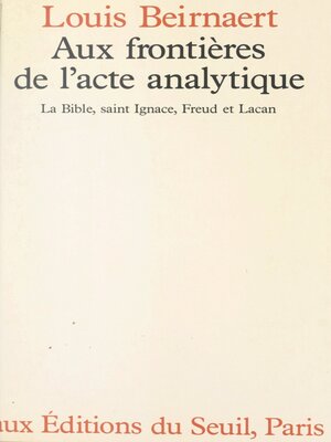 cover image of Aux frontières de l'acte analytique